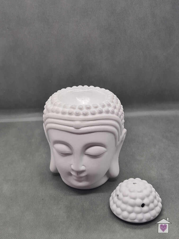 White Buddha Head Oil Burner - Image 3