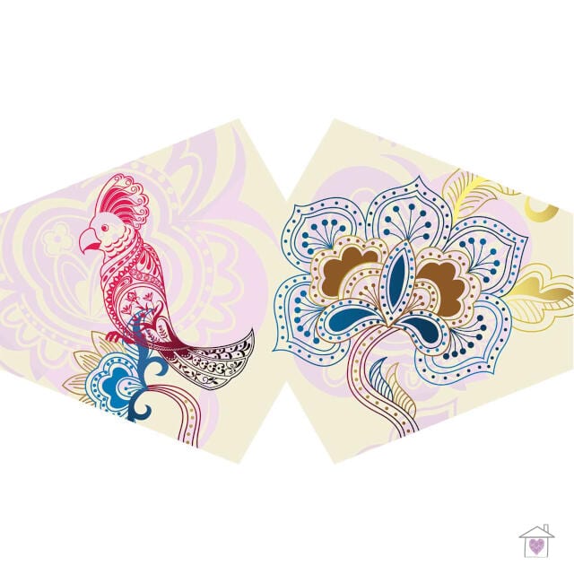 Reusable Fashion Face Mask - Mandala Parrot (Adult)