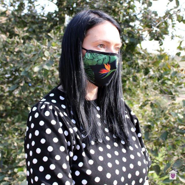 Reusable Fashion Face Mask - Green Jungle (Adult) - Image 3