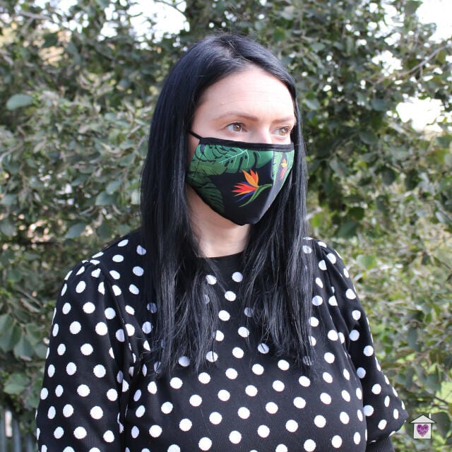 Reusable Fashion Face Mask - Green Jungle (Adult) - Image 2