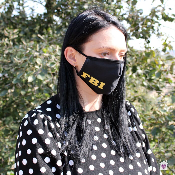 Reusable Fashion Face Mask - FBI (Adult) - Image 3