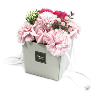 Soap Flower Bouquet- Pink Rose & Carnation