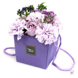 Soap Flower Bouquet- Lavender Rose & Carnation