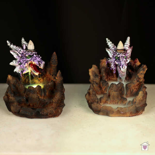 Purple Dragon Fantasy LED Backflow Incense Burner - Image 3
