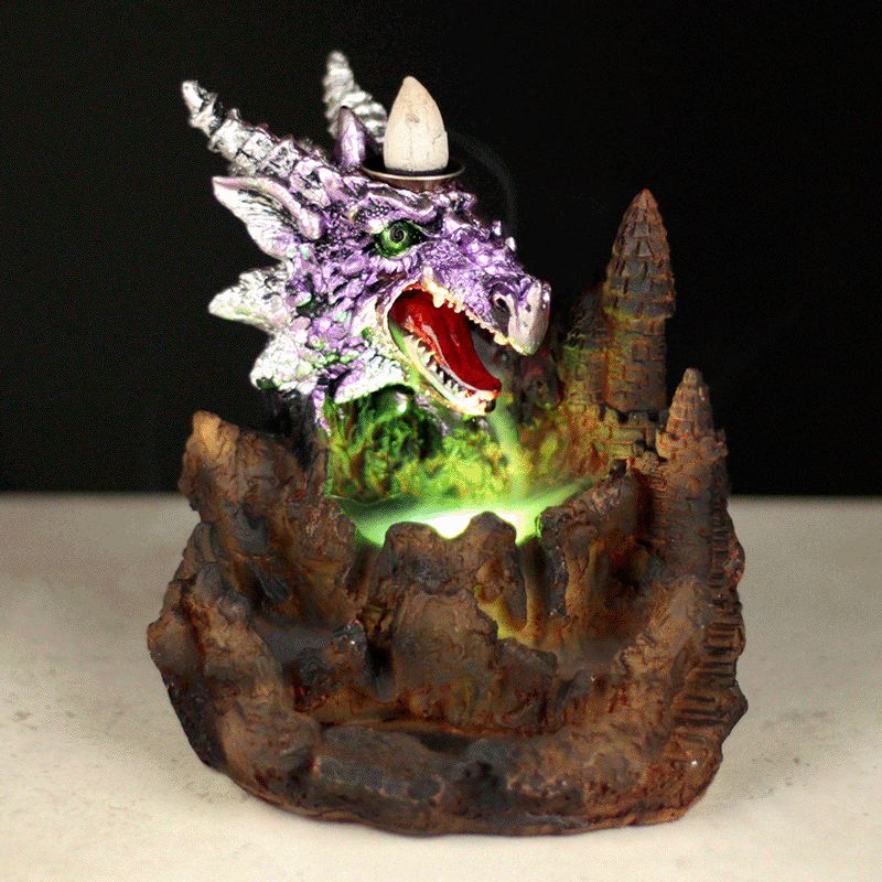 Purple Dragon Fantasy LED Backflow Incense Burner - Image 6