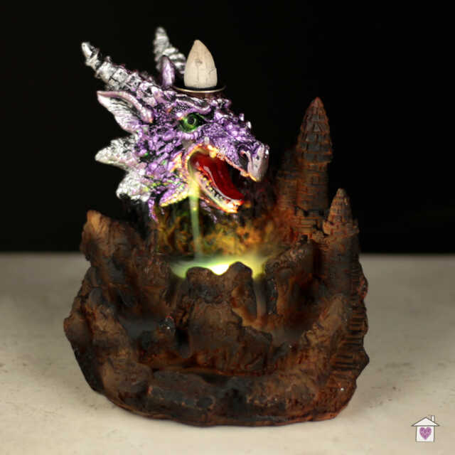Purple Dragon Fantasy LED Backflow Incense Burner