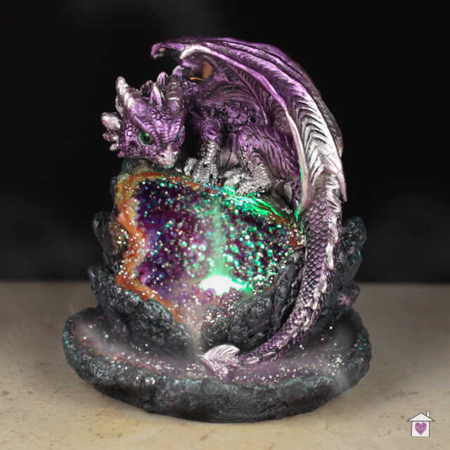 Crystal Baby Dragon Fantasy LED Backflow Incense Burner