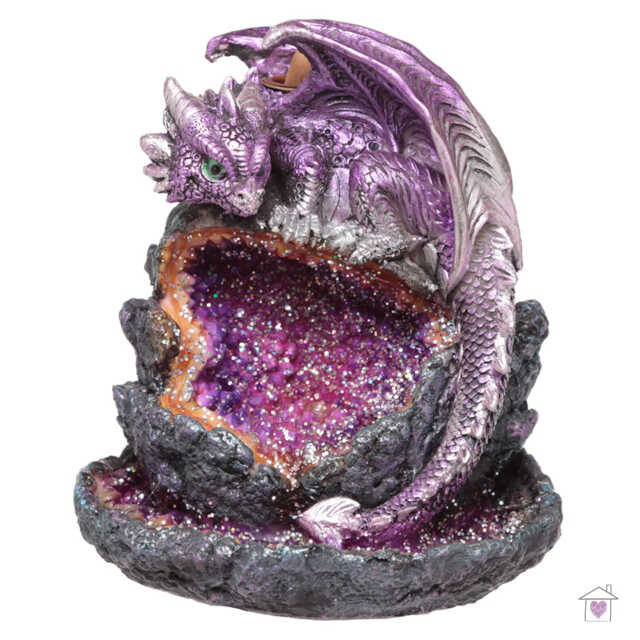 Crystal Baby Dragon Fantasy LED Backflow Incense Burner - Image 2