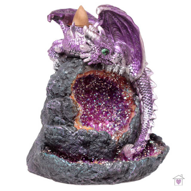 Crystal Baby Dragon Fantasy LED Backflow Incense Burner - Image 3