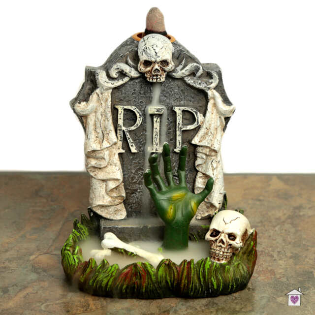 RIP Zombie Hand Tombstone Backflow Incense Burner - Image 5