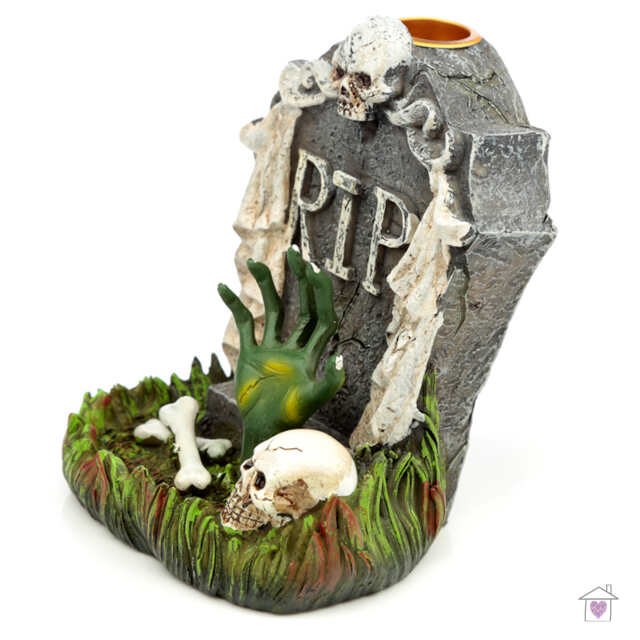RIP Zombie Hand Tombstone Backflow Incense Burner - Image 2