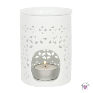 White Matte Cut Out Oil Burner