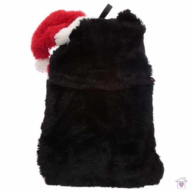 Cute Christmas Feline Festive Cat 1L Hot Water Bottle and Cover - Image 3