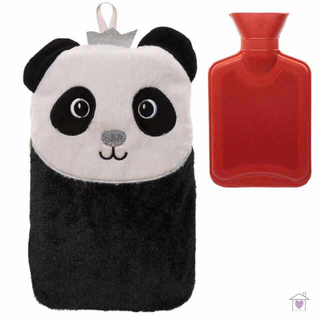 Cute Plush Pandarama Crown 1 Litre Hot Water Bottle and Cover