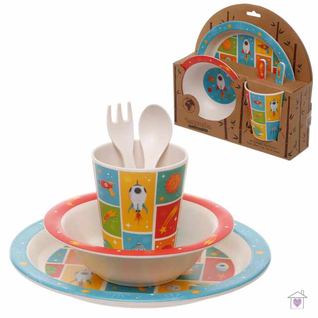 Space Kids Bamboo Dinner Set - Image 2