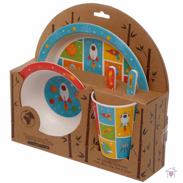 Space Kids Bamboo Dinner Set - Image 4