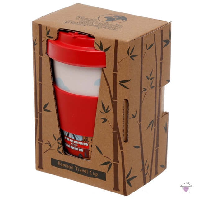 London Screw Top Bamboo Travel Mug - Image 5