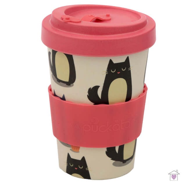 Feline Fine Cat Bamboo Travel Mug - Image 5