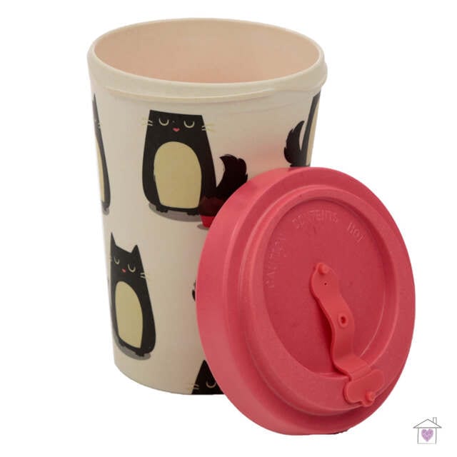Feline Fine Cat Bamboo Travel Mug - Image 6