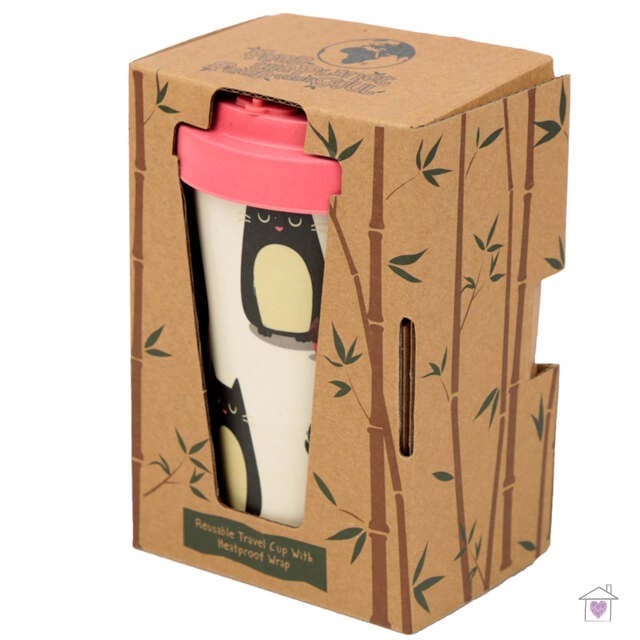 Feline Fine Cat Bamboo Travel Mug - Image 7