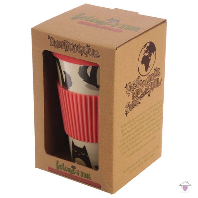 Feline Fine Cat Bamboo Travel Mug - Image 8