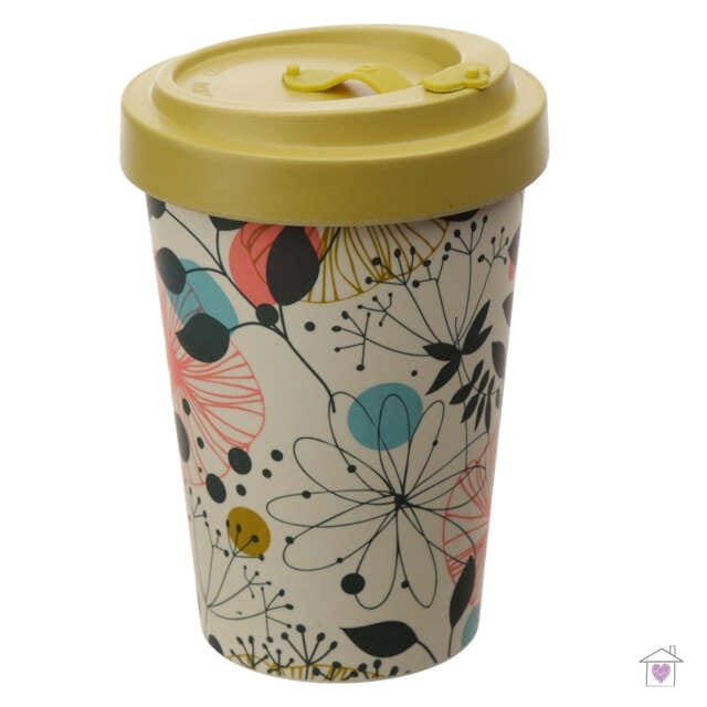 Wisewood Botanical Screw Top Bamboo Travel Mug