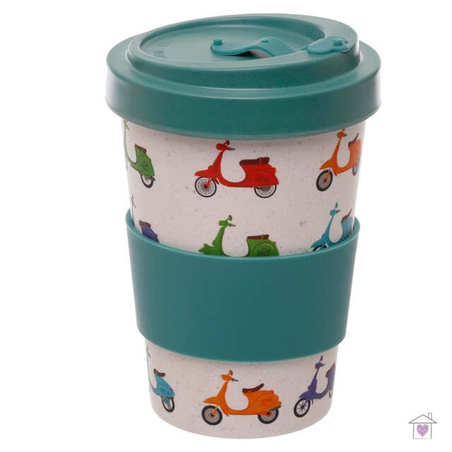 Scooter Screw Top Bamboo Travel Mug - Image 3