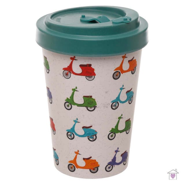 Scooter Screw Top Bamboo Travel Mug - Image 2
