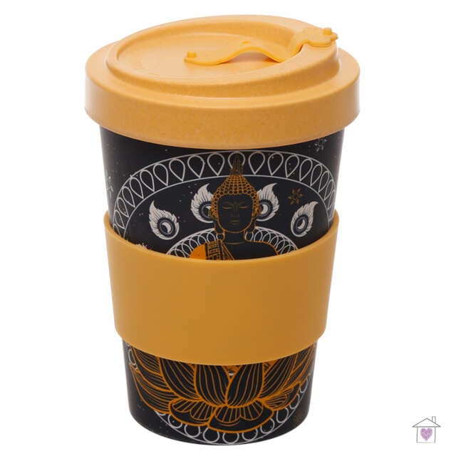 Thai Buddha Screw Top Bamboo Travel Mug - Image 3
