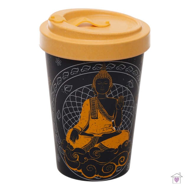 Thai Buddha Screw Top Bamboo Travel Mug - Image 2