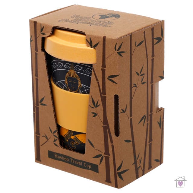 Thai Buddha Screw Top Bamboo Travel Mug - Image 5
