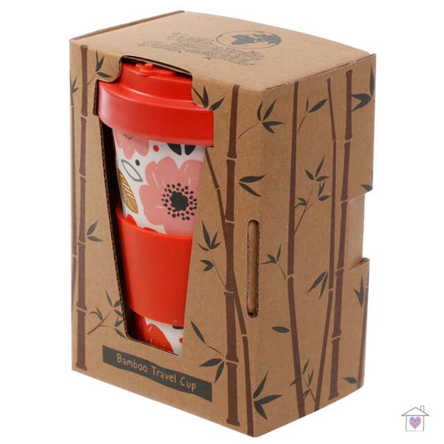 Poppy Fields Screw Top Bamboo Travel Mug - Image 5