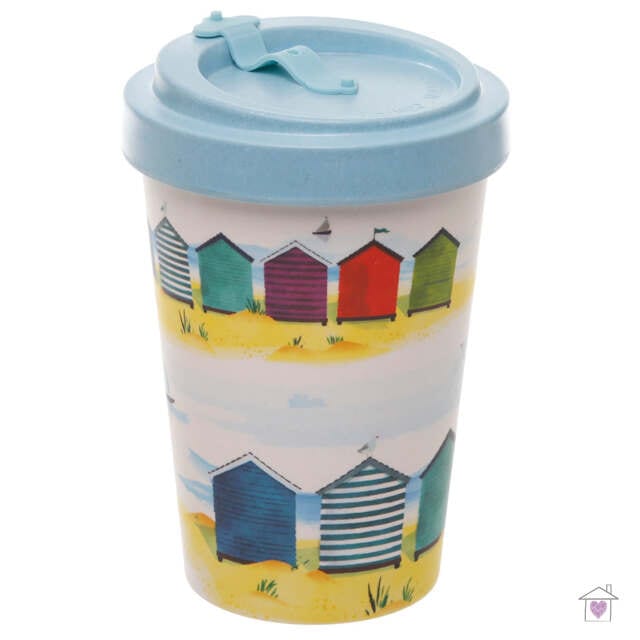 Beach Screw Top Bamboo Travel Mug - Image 2