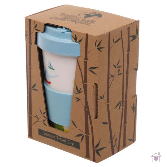 Beach Screw Top Bamboo Travel Mug - Image 5