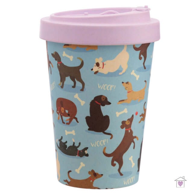 Catch Patch Dog Screw Top Bamboo Travel Mug