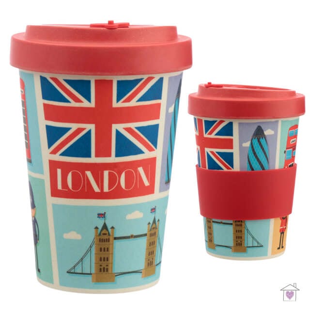 London Screw Top Bamboo Travel Mug - Image 5
