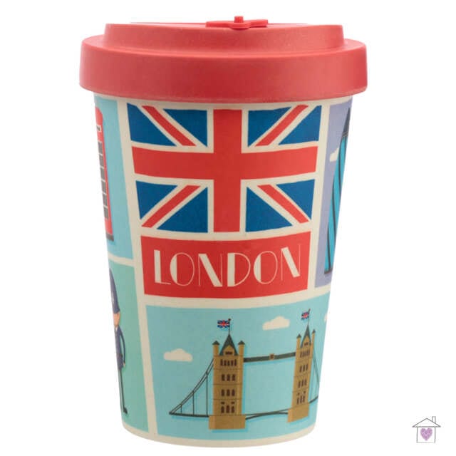 London Screw Top Bamboo Travel Mug - Image 3