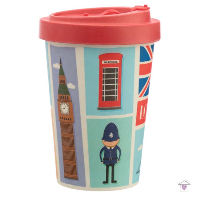 London Screw Top Bamboo Travel Mug - Image 2