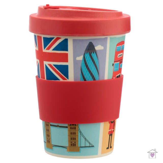 London Screw Top Bamboo Travel Mug - Image 4