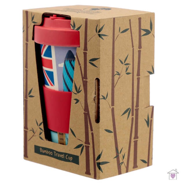 London Screw Top Bamboo Travel Mug - Image 6
