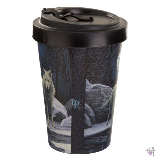 Warriors of Winter Lisa Parker Wolf Bamboo Travel Mug - Image 3