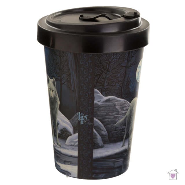 Warriors of Winter Lisa Parker Wolf Bamboo Travel Mug - Image 4