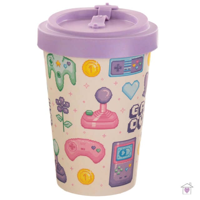 Retro Gaming Next Gen Game Over Bamboo Travel Mug - Image 2