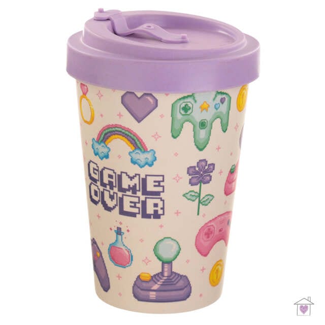 Retro Gaming Next Gen Game Over Bamboo Travel Mug - Image 3