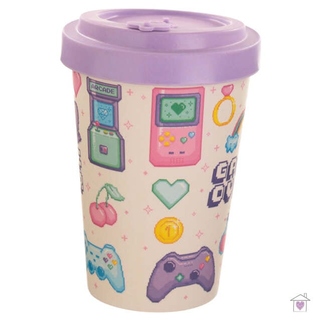 Retro Gaming Next Gen Game Over Bamboo Travel Mug - Image 4