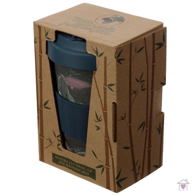 Protector of the North Wolf Reusable Screw Top Bamboo Travel Mug - Image 5