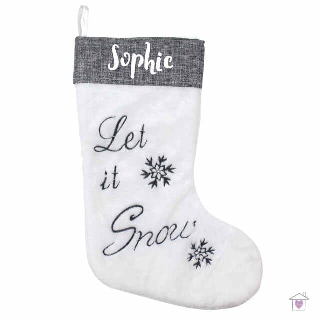 Personalised Let It Snow Christmas Stocking - Image 2