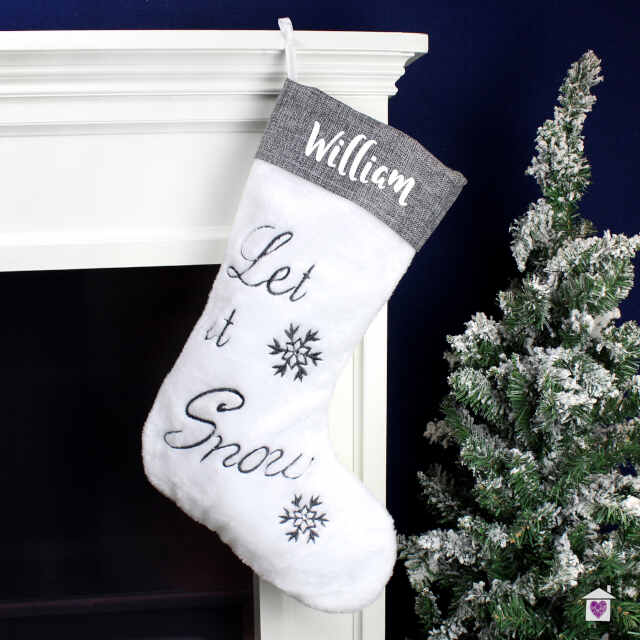 Personalised Let It Snow Christmas Stocking - Image 3