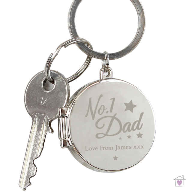 Personalised No.1 Dad Photo Keyring - Image 2