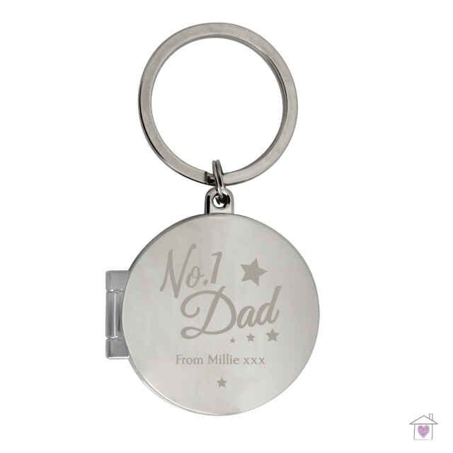 Personalised No.1 Dad Photo Keyring - Image 4